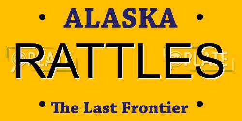 RATTLES Alaska License Plate