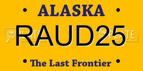 RAUD25 Alaska License Plate