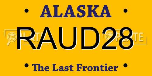 RAUD28 Alaska License Plate