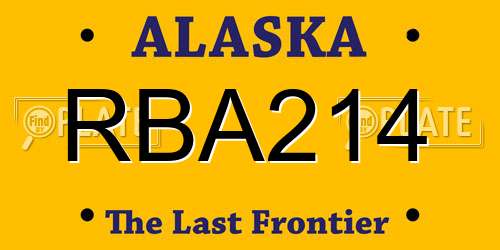 RBA214 Alaska License Plate