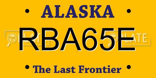 RBA65E Alaska License Plate