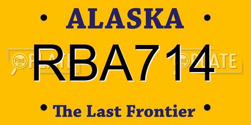 RBA714 Alaska License Plate