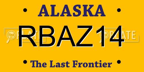 RBAZ14 Alaska License Plate