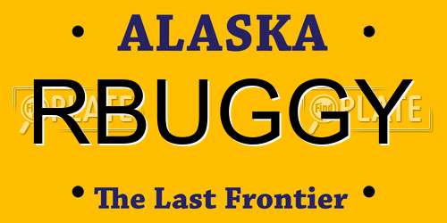RBUGGY Alaska License Plate