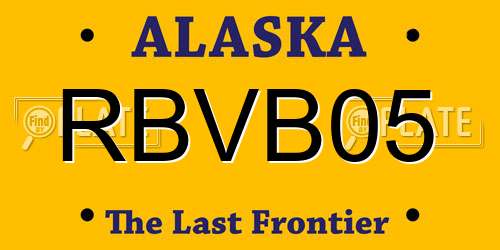 RBVB05 Alaska License Plate