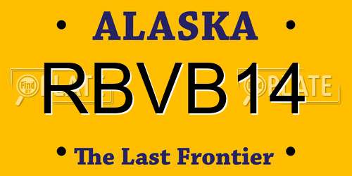 RBVB14 Alaska License Plate