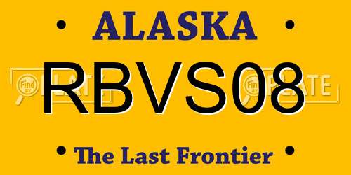 RBVS08 Alaska License Plate