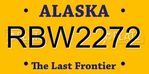 RBW2272 Alaska License Plate