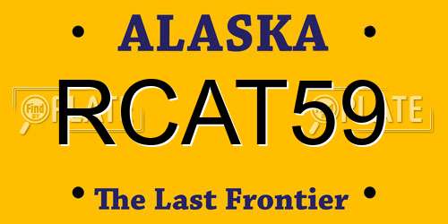 RCAT59 Alaska License Plate