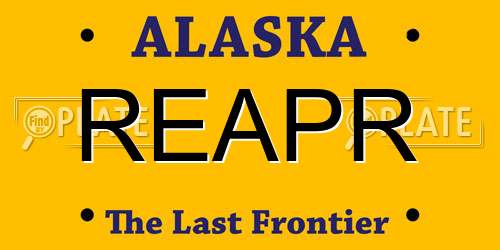 REAPR Alaska License Plate
