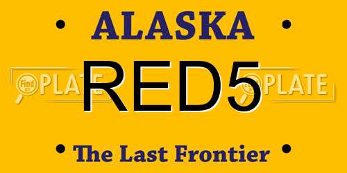 RED5 Alaska License Plate