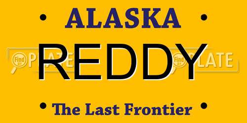 REDDY Alaska License Plate