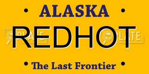 REDHOT Alaska License Plate