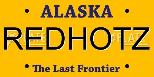 REDHOTZ Alaska License Plate