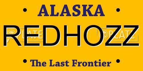 REDHOZZ Alaska License Plate