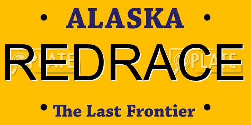 REDRACE Alaska License Plate