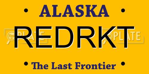 REDRKT Alaska License Plate