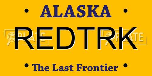 REDTRK Alaska License Plate