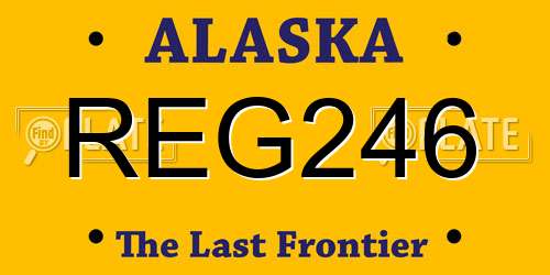 REG246 Alaska License Plate