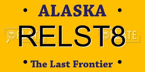 RELST8 Alaska License Plate
