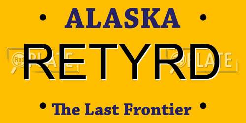 RETYRD Alaska License Plate