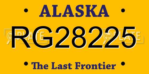 RG28225 Alaska License Plate
