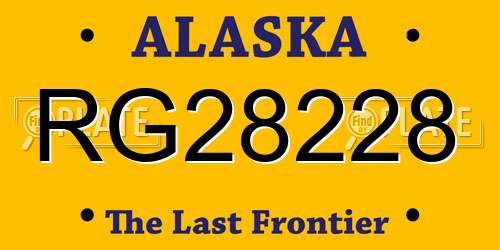 RG28228 Alaska License Plate