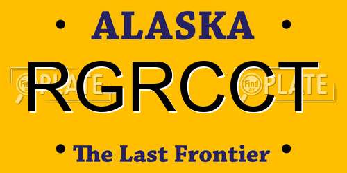 RGRCCT Alaska License Plate