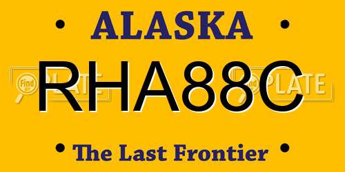 RHA88C Alaska License Plate