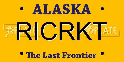 RICRKT Alaska License Plate
