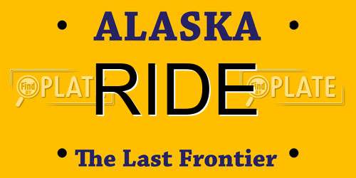 RIDE Alaska License Plate