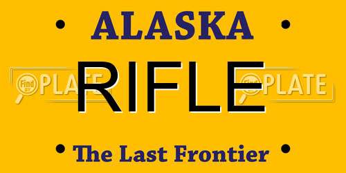 RIFLE Alaska License Plate