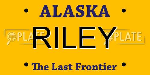 RILEY Alaska License Plate