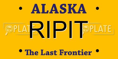 RIPIT Alaska License Plate