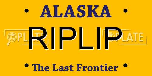 RIPLIP Alaska License Plate