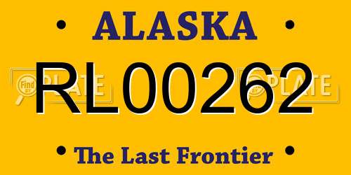 RL00262 Alaska License Plate