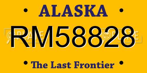 RM58828 Alaska License Plate