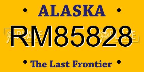 RM85828 Alaska License Plate