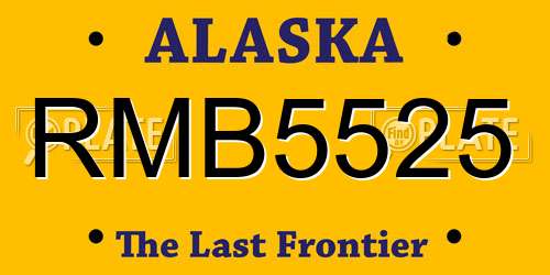 RMB5525 Alaska License Plate