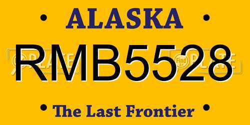 RMB5528 Alaska License Plate