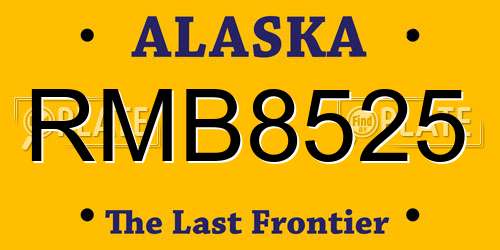 RMB8525 Alaska License Plate