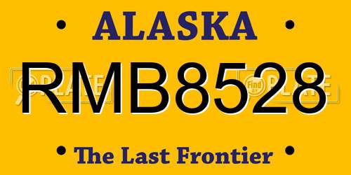 RMB8528 Alaska License Plate