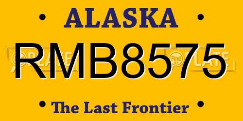 RMB8575 Alaska License Plate