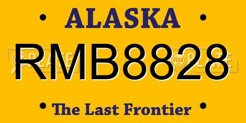 RMB8828 Alaska License Plate