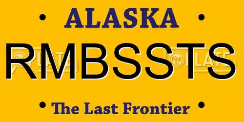 RMBSSTS Alaska License Plate