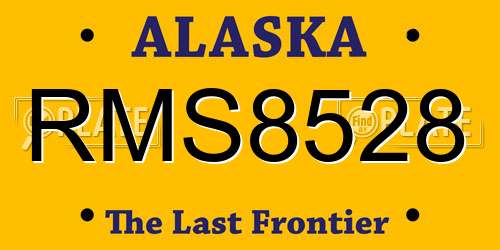 RMS8528 Alaska License Plate