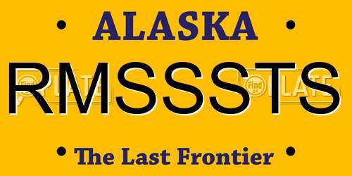 RMSSSTS Alaska License Plate