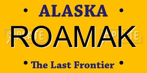 ROAMAK Alaska License Plate