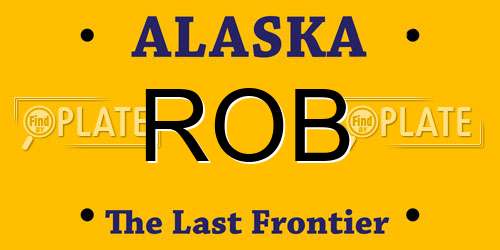 ROB Alaska License Plate