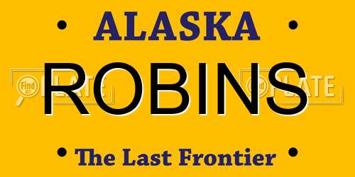 ROBINS Alaska License Plate